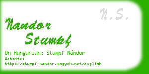 nandor stumpf business card